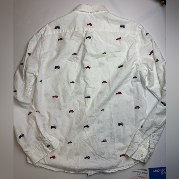 J. Crew lightweight Oxford cloth cotton button front long sleeve shirt in car pr - Picture 6 of 6